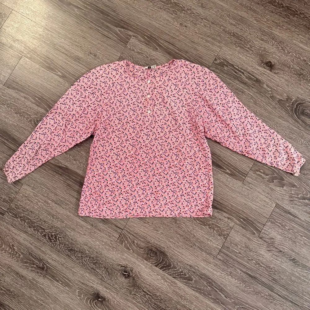 Valentino Miss V Vintage Pink Floral Blouse